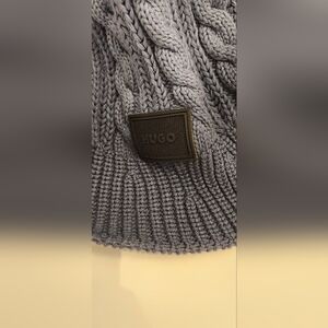 HUGO Gray Knit Beanie